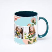 Зелёная кружка с фотопечатью