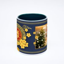 Зелёная кружка с фотопечатью