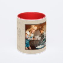 Красная кружка с фотопечатью