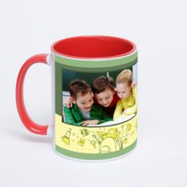 Красная кружка с фотопечатью