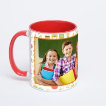 Красная кружка с фотопечатью