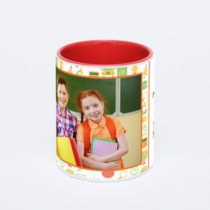 Красная кружка с фотопечатью