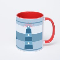 Красная кружка с фотопечатью