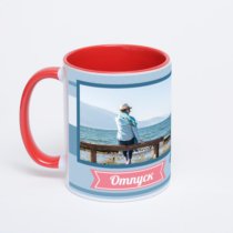 Красная кружка с фотопечатью