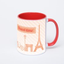 Красная кружка с фотопечатью