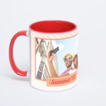 Красная кружка с фотопечатью