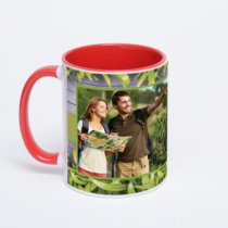 Красная кружка с фотопечатью