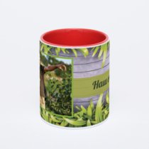 Красная кружка с фотопечатью