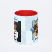Красная кружка с фотопечатью