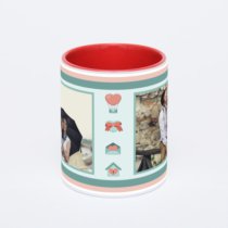 Красная кружка с фотопечатью