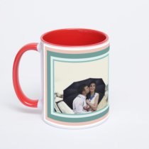 Красная кружка с фотопечатью
