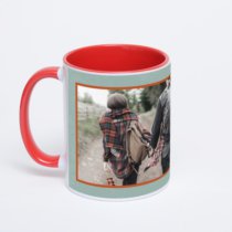 Красная кружка с фотопечатью