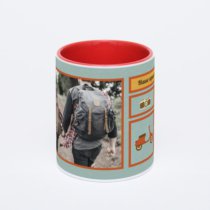 Красная кружка с фотопечатью