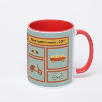 Красная кружка с фотопечатью