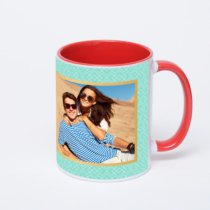 Красная кружка с фотопечатью