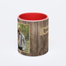 Красная кружка с фотопечатью