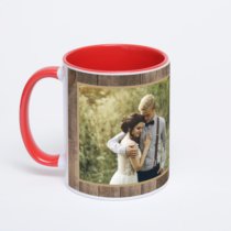 Красная кружка с фотопечатью