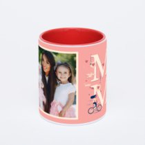 Красная кружка с фотопечатью