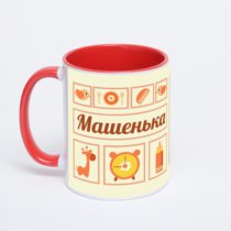 Красная кружка с фотопечатью