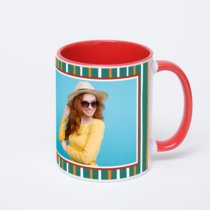 Красная кружка с фотопечатью