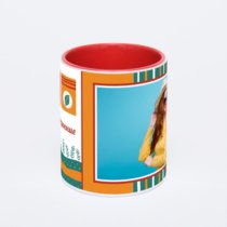 Красная кружка с фотопечатью