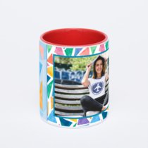 Красная кружка с фотопечатью