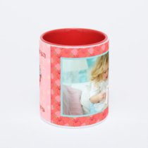 Красная кружка с фотопечатью
