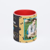 Красная кружка с фотопечатью