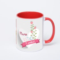 Красная кружка с фотопечатью