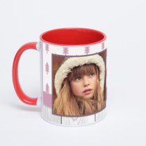 Красная кружка с фотопечатью