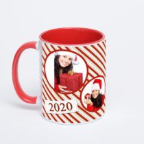 Красная кружка с фотопечатью
