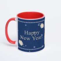 Красная кружка с фотопечатью