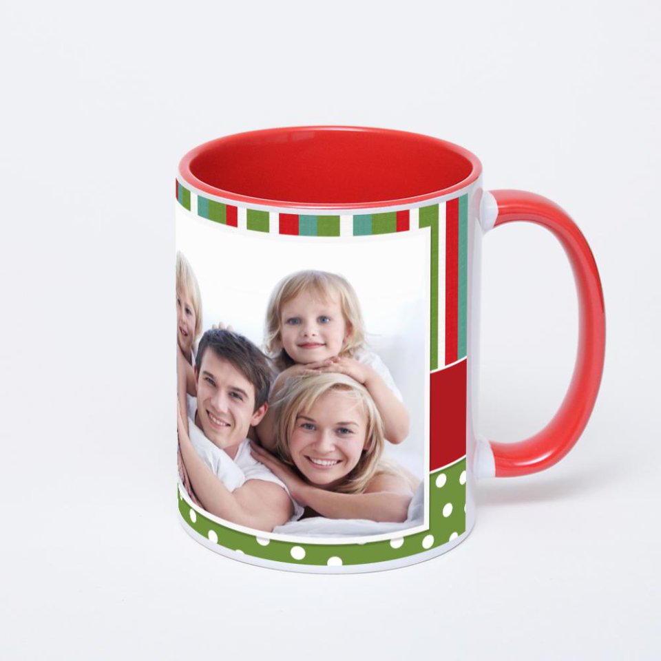 Красная кружка с фотопечатью