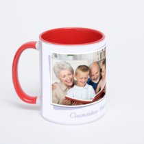 Красная кружка с фотопечатью