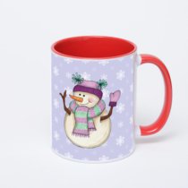 Красная кружка с фотопечатью