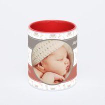 Красная кружка с фотопечатью
