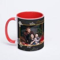 Красная кружка с фотопечатью