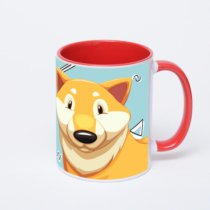 Красная кружка с фотопечатью