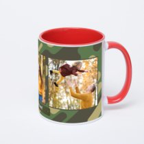 Красная кружка с фотопечатью