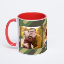 Красная кружка с фотопечатью
