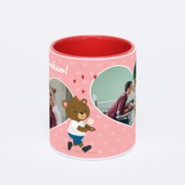 Красная кружка с фотопечатью