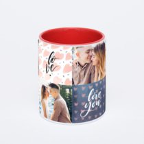 Красная кружка с фотопечатью