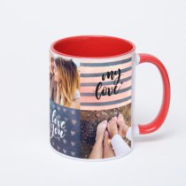 Красная кружка с фотопечатью