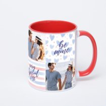 Красная кружка с фотопечатью