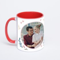 Красная кружка с фотопечатью