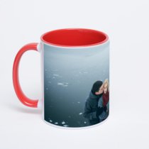 Красная кружка с фотопечатью