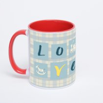 Красная кружка с фотопечатью