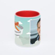 Красная кружка с фотопечатью