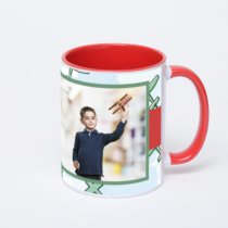 Красная кружка с фотопечатью