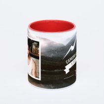 Красная кружка с фотопечатью